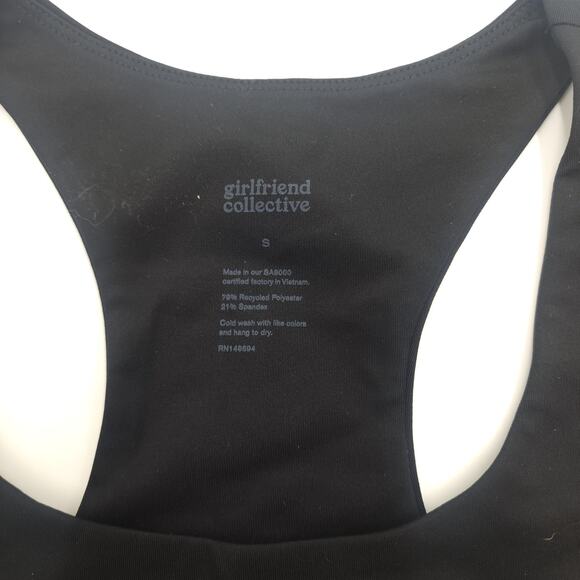 Girlfriend Collective Paloma Racerback Bra in Black Size S - Picture 6 of 6